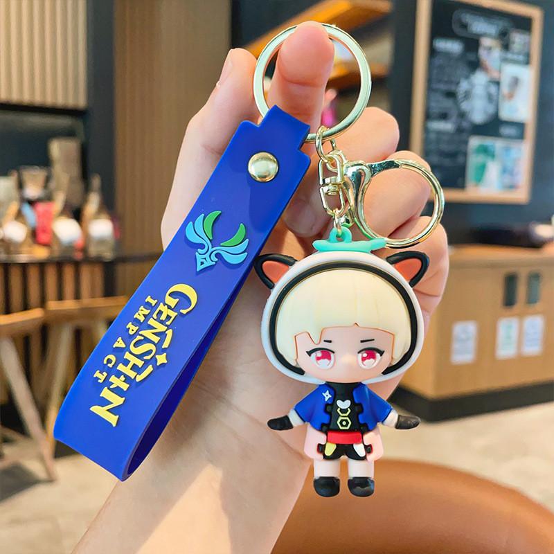 Милый силиконовый брелок с персонажем Genshin Impact, очаровательная ПВХ-фигурка для сумок и телефонов StyleY