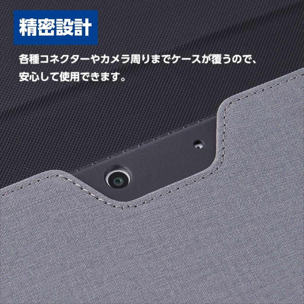 Elecom Surface Pro X/8/9/9 5G/10/11 Schutzhülle aus weichem Leder mit freiem Winkel, Aufbewahrung für Touch-Pen, Tastatur, kompatibel mit Generation ProX/8/9/9