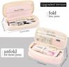 Large Capacity Pen Case with Multifunctional Tool Pen for Junior High and University Students Business Canvas with Gusset Gusset, Case/Pouch