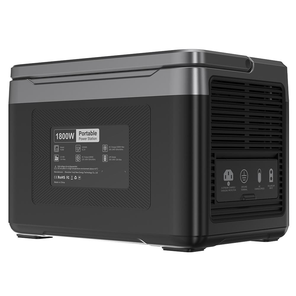 OUKITEL P1000 PLUS Portable Power Station, 1800W 1024Wh Solar Generator with LiFePO4 Battery, Fast Charging