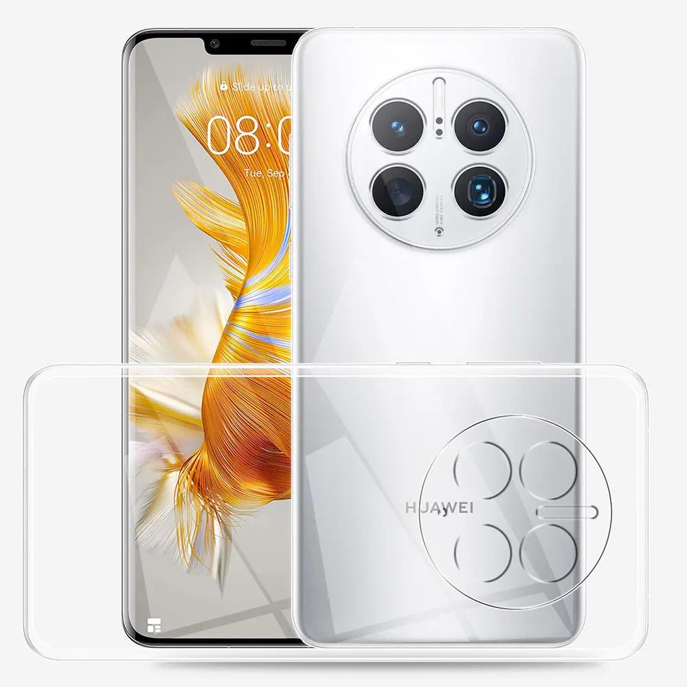 For Huawei Mate 50 Pro Case Clear Silicone Soft TPU Back Cover For Huawei Mate 50 Funda For Huawei Mate 50 E Transparent Coque
