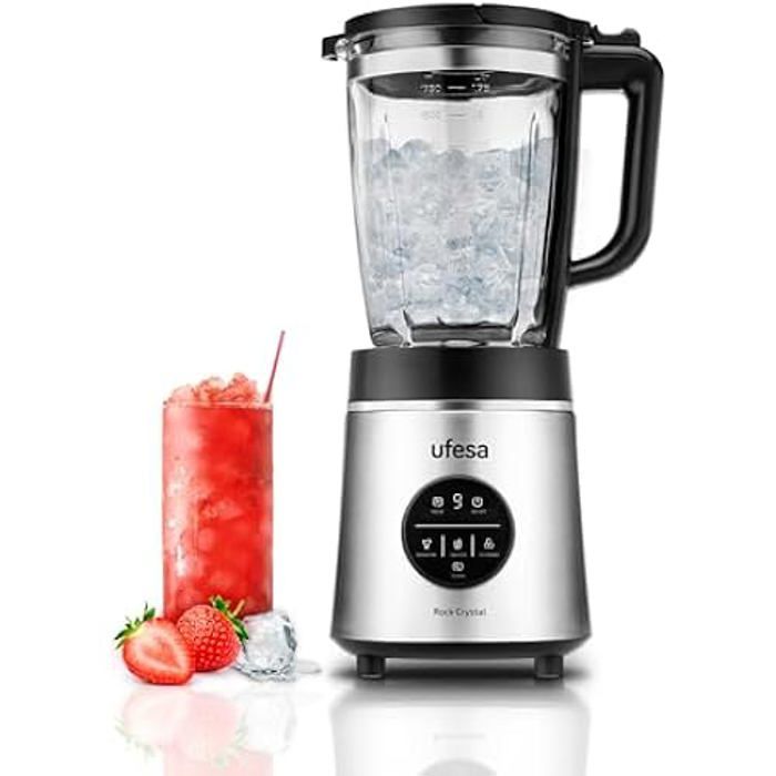 Mixeur Multifonction - UFESA - Rock Crystal - 1800W - Carafe en Verre 1,75L - 6 Lames en Acier Inoxydable