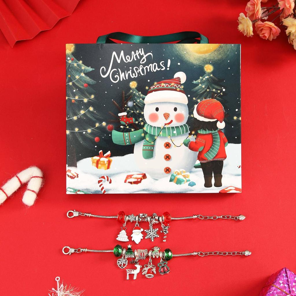 Silberner Weihnachts-Countdown-Kalender: DIY Perlenhandtasche & Schmuckgeschenk Blindbox für Frauen