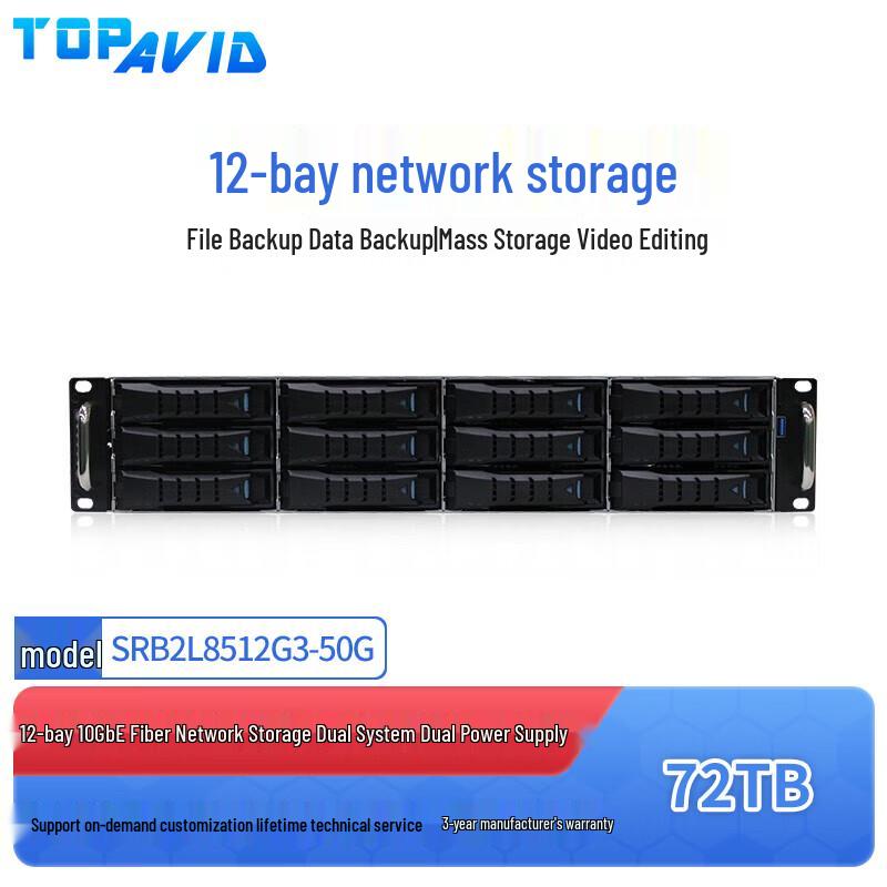 TOPAVID SRB2L8512G3 12-Bay Enterprise Network Storage