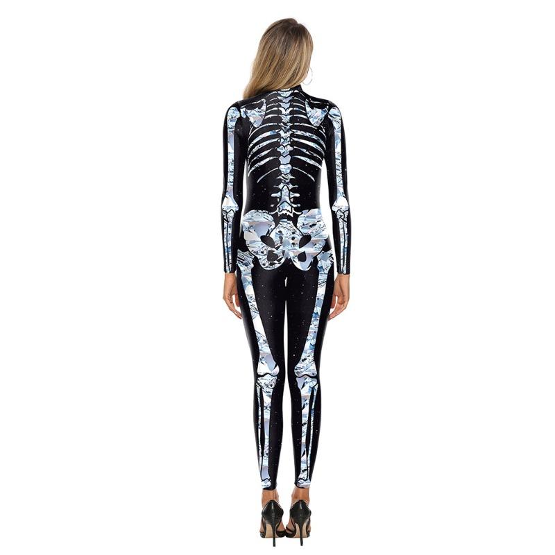 Halloween Costumes, Skeletons, Digital Printing, Slim-fit Onesies, Hot-selling Performance Costumes