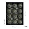 8CM Antique Christmas Ball Ornament Set - 12pcs Boxed Tree Decorations