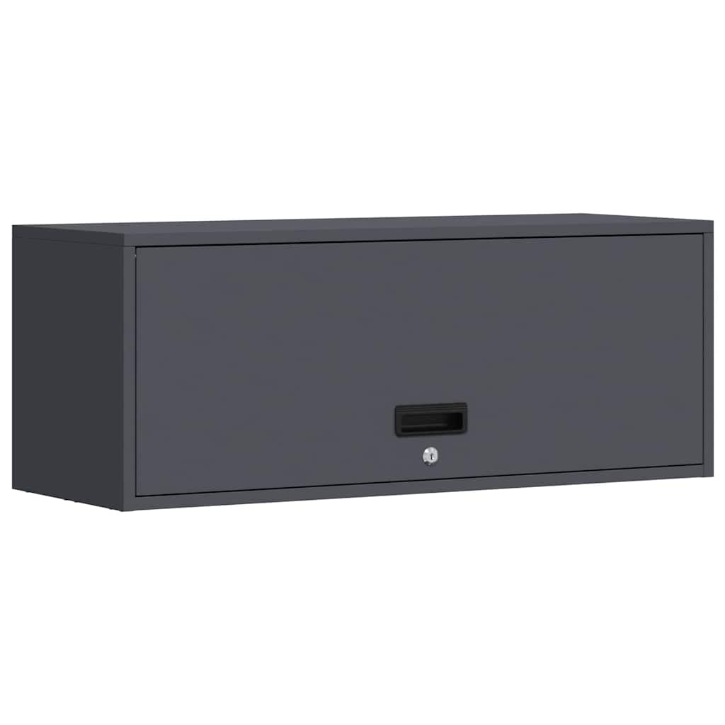 Wall Mounted Garage Cabinet with Gas Spring Door Anthracite