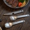 Boundless Voyage Titanium Cutlery 4 Piece Set Chopsticks Fork Spoon