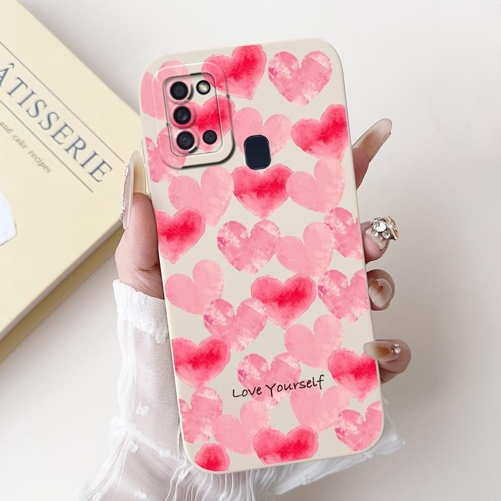 For Samsung A21s Case A217F Silicone Cute Fashion Butterfly Love Painted Cover For Samsung A21s Galaxy A21s Phone Case SM-A217M