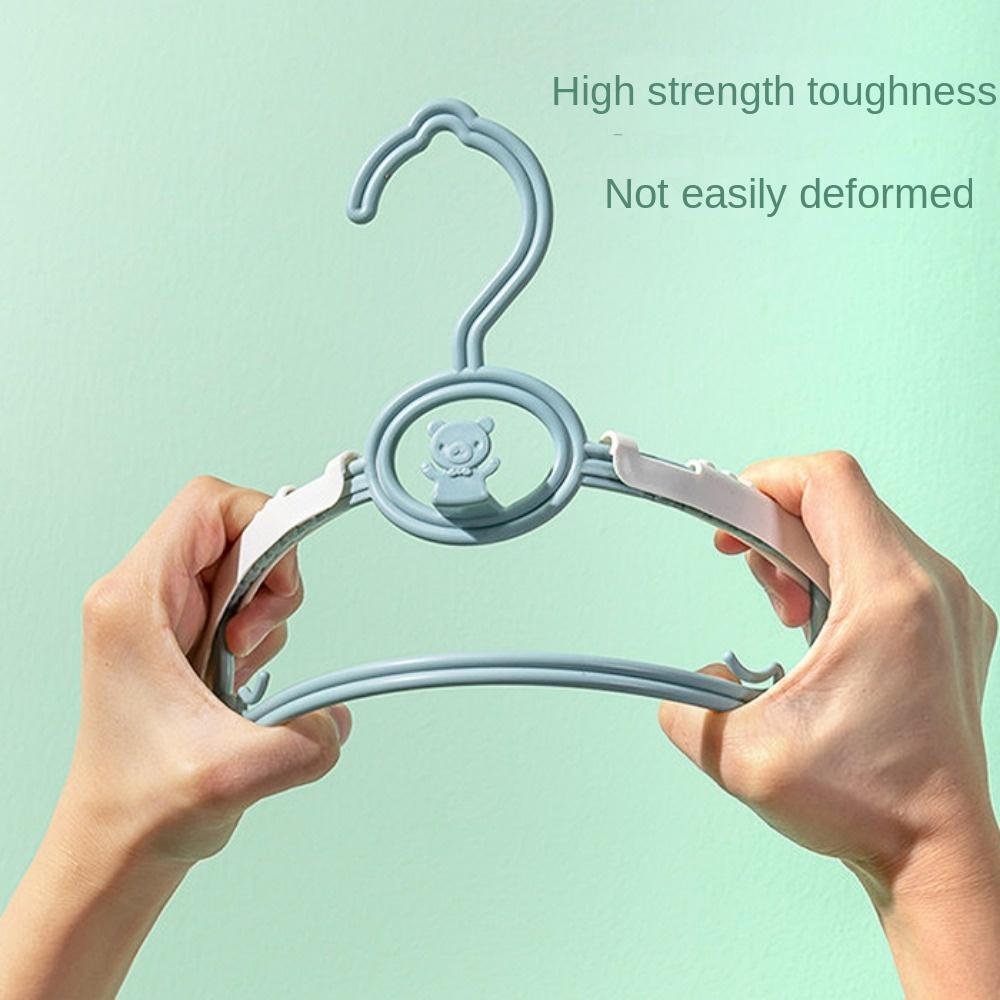 1PC/5PCS PP Children Clothes Hanger Household Stretchable Clothes Support Baby Anti Slip Clothes Support Extendable Drying Rack