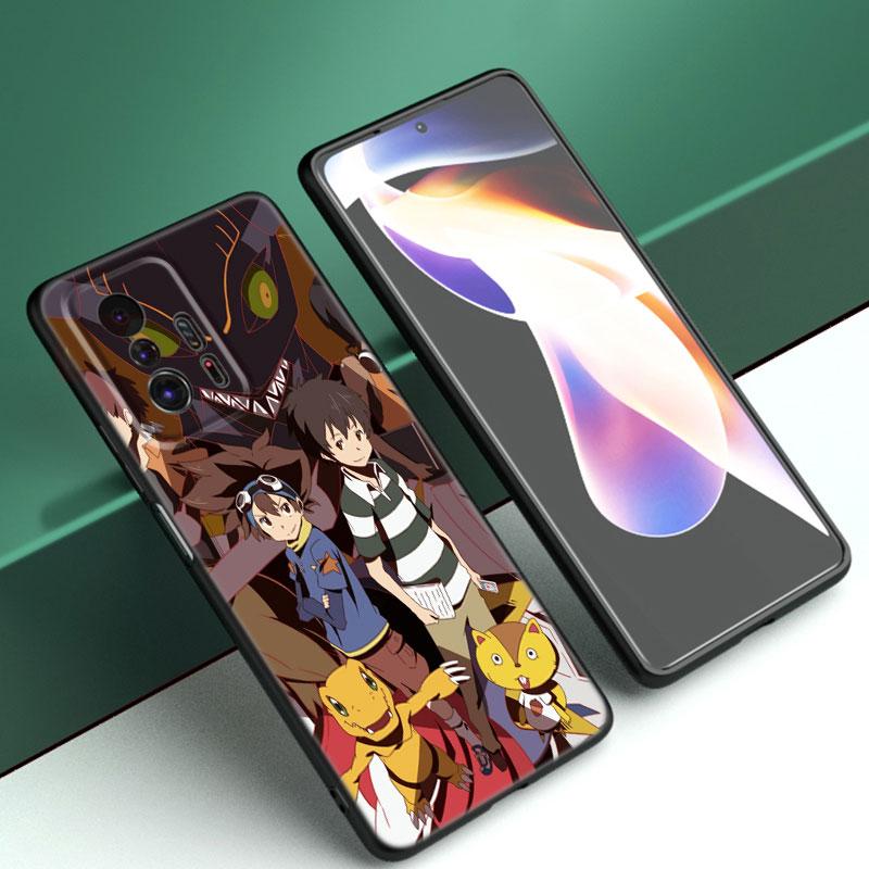Digital Monster Digimon Black Phone Case For Xiaomi Mi 9 SE 8 10 10T 11 12 13 Lite 9T 11T 12S 12T 13T 14 Pro 5G NE 11i 12X