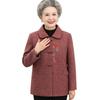 Elderly Women's Floral Lapel Spring Cardigan