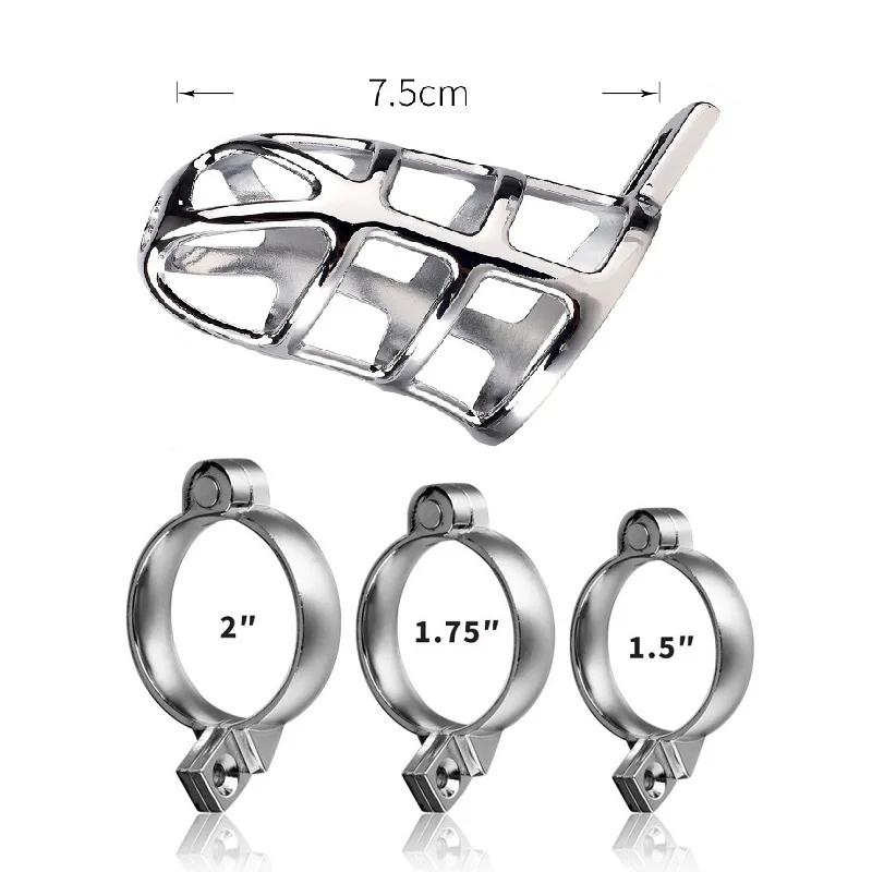 Penis Cock Ring Sleeve Lock Chastity Belt Sex Toys for Men Metal Cock Cage Male Chastity Device Lockable 40/45/50mm