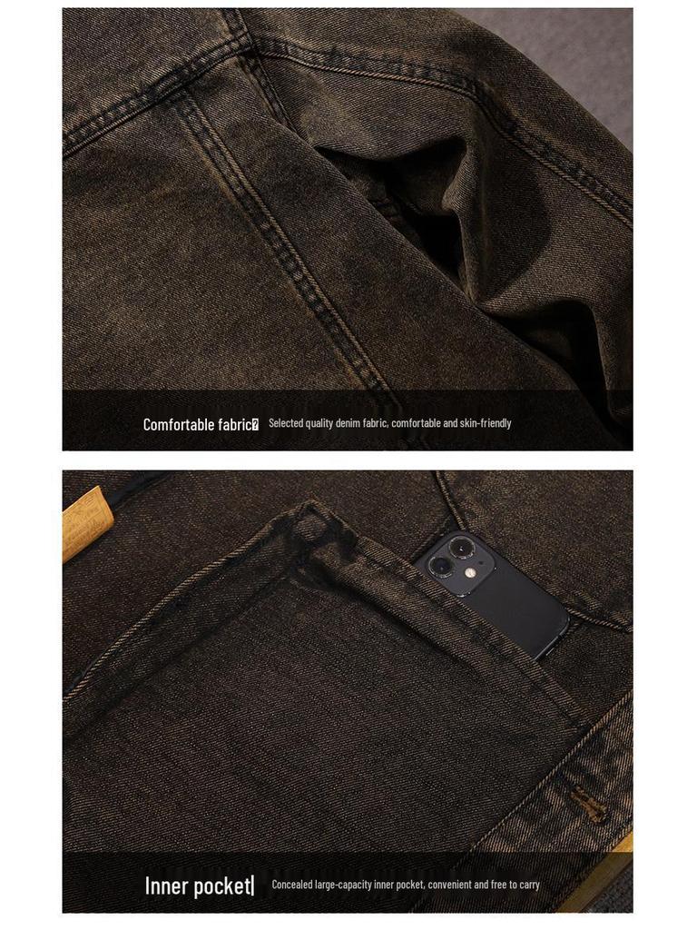 Men's Slim Fit Denim Jacket - Autumn/Winter Trend, European & American Style, Versatile Fashion Top