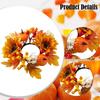 Candle Ring Artificial Wreath, Pumpkin Ornament ,Rustic Home Decor, Autumn Wreath Harvest Wreath Holiday Thanksgiving Farmhouse,