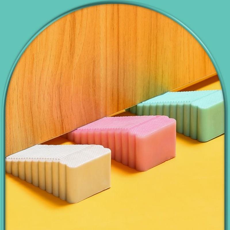 Home Office Door Rear Retainer Anti Collision Stop Safety Silicone Door Stop Stoppers Block Wedge Doorstops Door Stopper