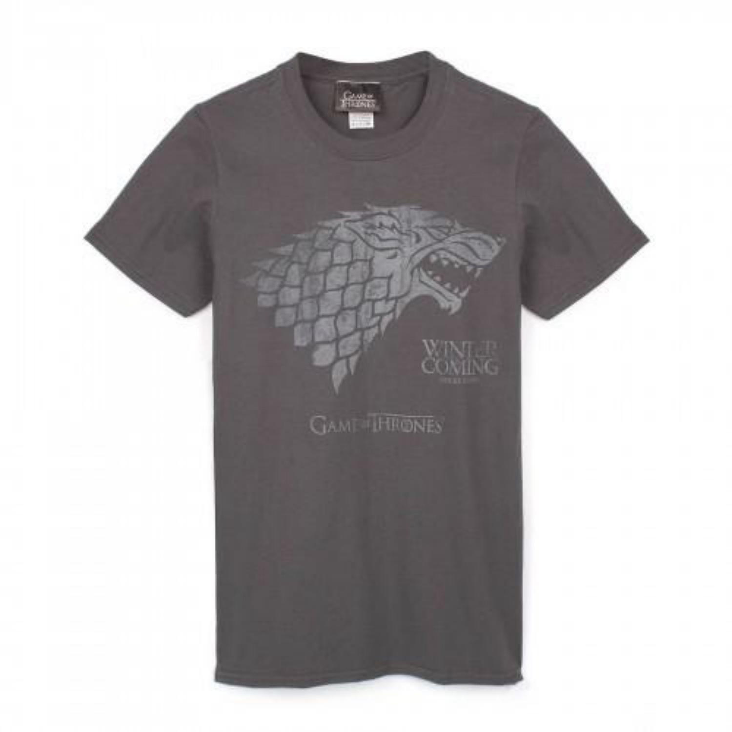 Game of Thrones Mens Winter Is Coming Stark T-Shirt S