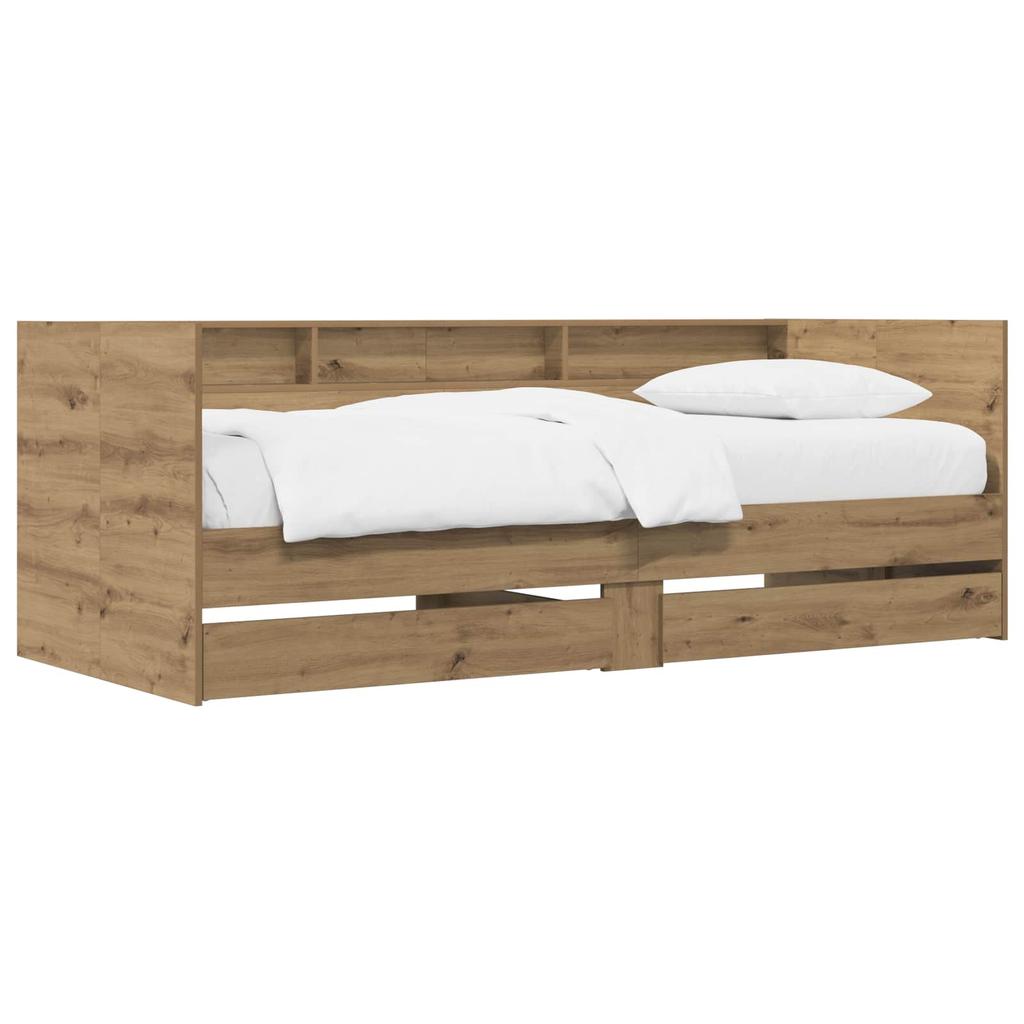 Daybed with Drawers Craft Oak Engineered Wood