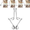 Curved Utensil Ergonomic Comfort Adaptive Utensils Auxiliary Cutlery Stainless Steel Angled Spoon and Fork for Elderly Weak Grip