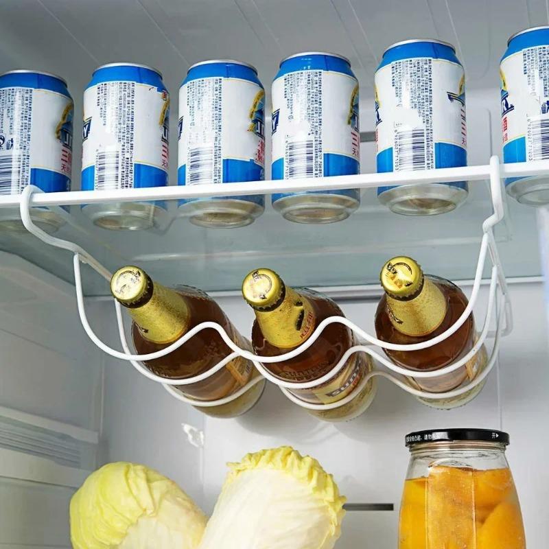 Kitchen Storage Tools Refrigerator Organizer Rack Inside Shelf Beer Wine Bottle Holder Rack Kitchen Storage Shelves Accessories