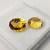 Earrings Making Oval Cut Eye Clean Citrine Stones, 2 Pieces Set Natural Citrine Gemstone, 10.70 Carat, 12 To 13 Mm Size.