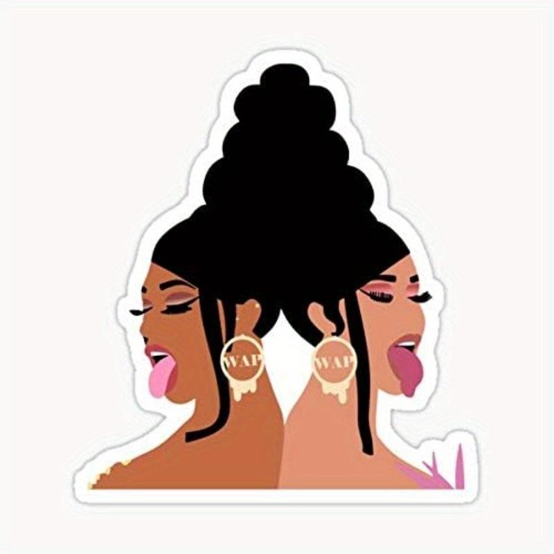 

1pc WAP Cardi And Megan Sticker - Sticker Graphic For Cars, Trucks 1pc
