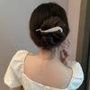 Elegant Pearl & Rhinestone Hair Clips - 4pcs, Golden Twist Clasp, Perfect for Women's Valentine's Day Hairstyles