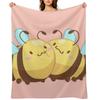 2 Bee Loved Throw Blanket Bed Comforter Sofa Throw bed plaid Blankets