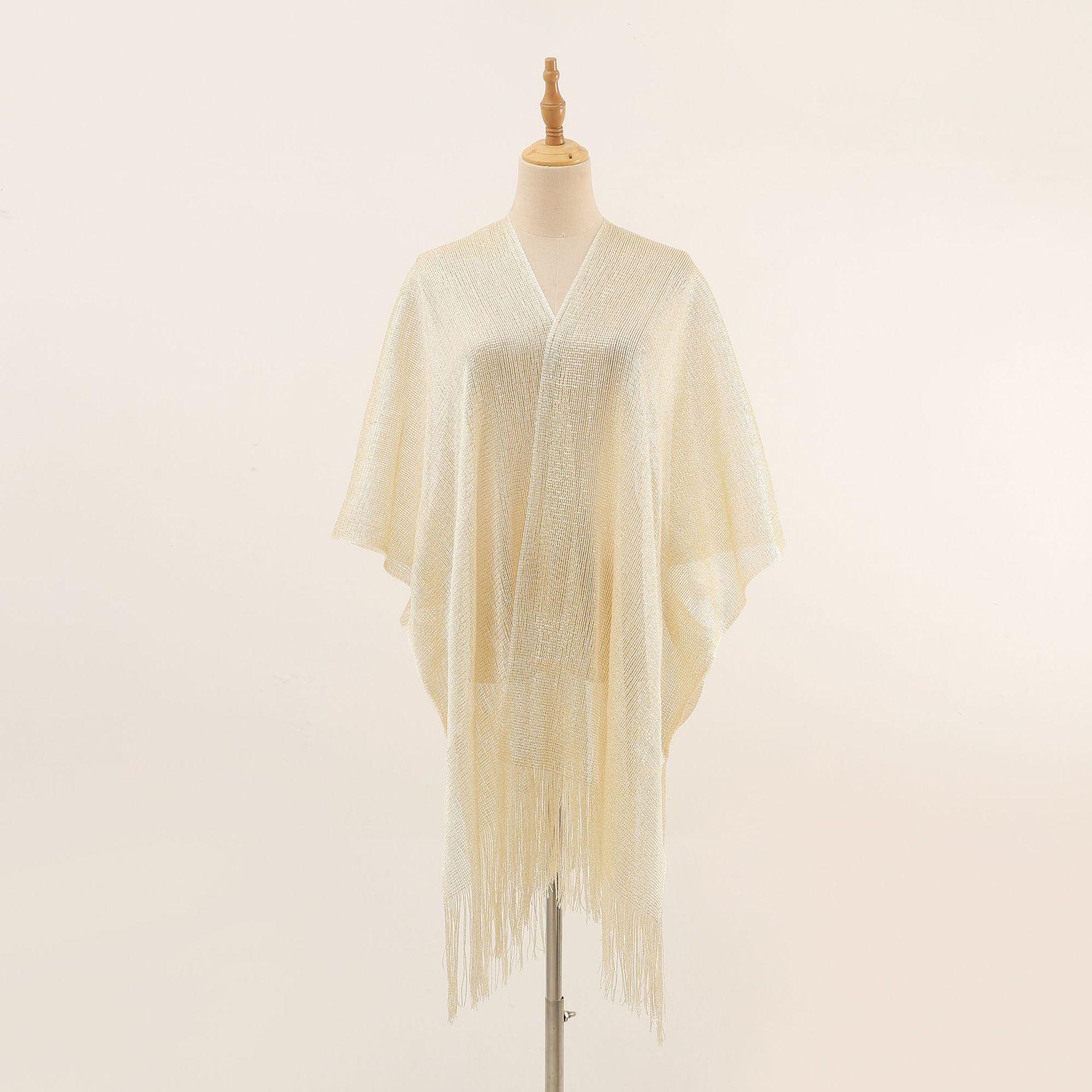 

Женский новый универсальный и модный золотой и серебряный проволочный разрез модный пляжный солнцезащитный купальник шарф 90*190cm