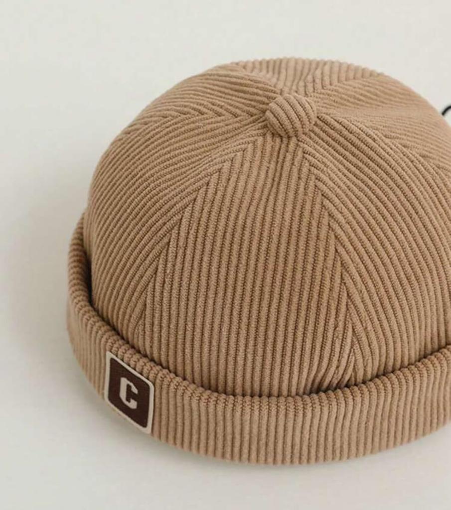 Sproutsy Kids' Fisherman's Cap, Brimless, Docker Hat, Corduroy (Brown)