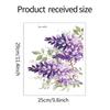 Elegant Purple Vine with Leaves and Flowers Toilet and Wall Sticker Set Waterproof Self-Adhesive Removable Decal for Bathroom WC Home Decor