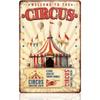 Vintage Retro Zirkus Metallblechschild Wandkunst Dekoration mit vorgebohrten Löchern Heimbar Café