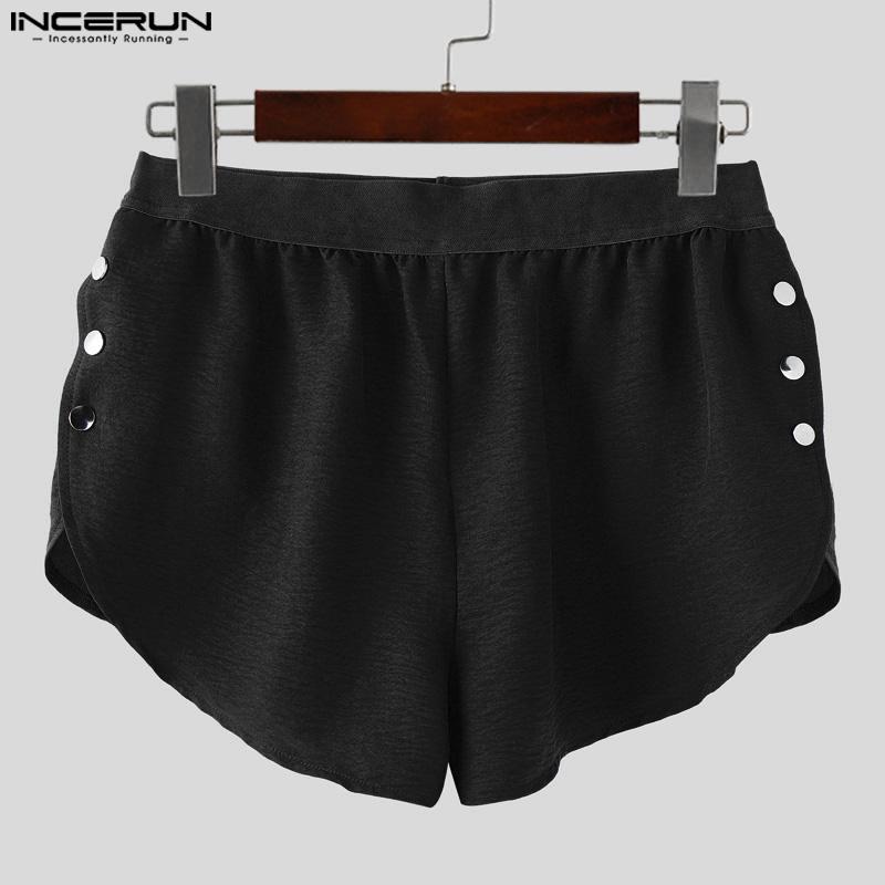 INCERUN Uomo Donna Vita Elastica Spacchi Laterali Bottoni Sport Casual Pantaloncini Hot