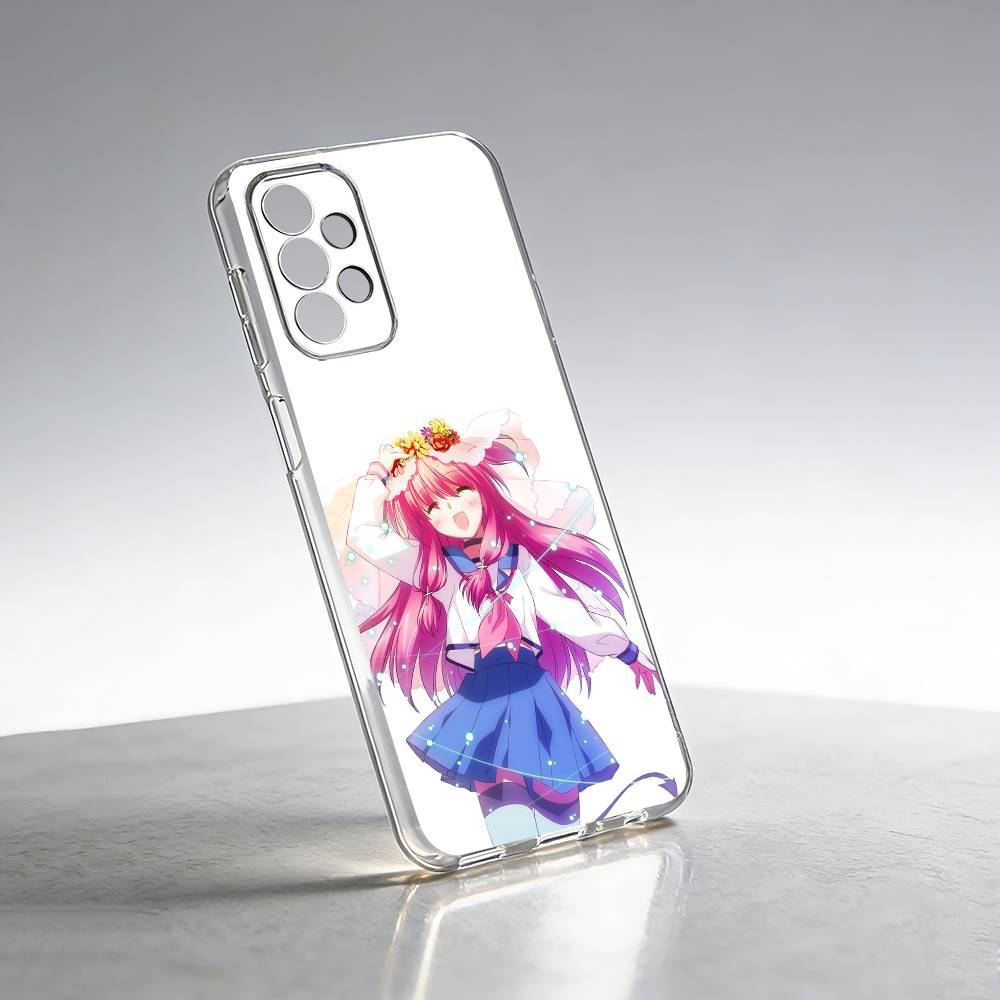 Anime Angel Beats Y-Yui Phone Case Transparent Silicone Soft For Samsung S25,S24,S21,S22,S23,S30,Ultra,S20,Plus,Fe