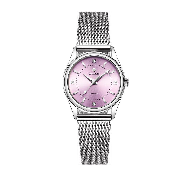 WWOOR Women's Mesh Band Quartz Waterproof Watch