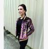 Festive 2023 Multicolor Sequin Gradient Zip Jacket