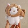 1Pc Cute Snapper Head Set Keychain Cat Plush Action Figure Key Chain Doll Pendant Bag Accessories Baby Keyring