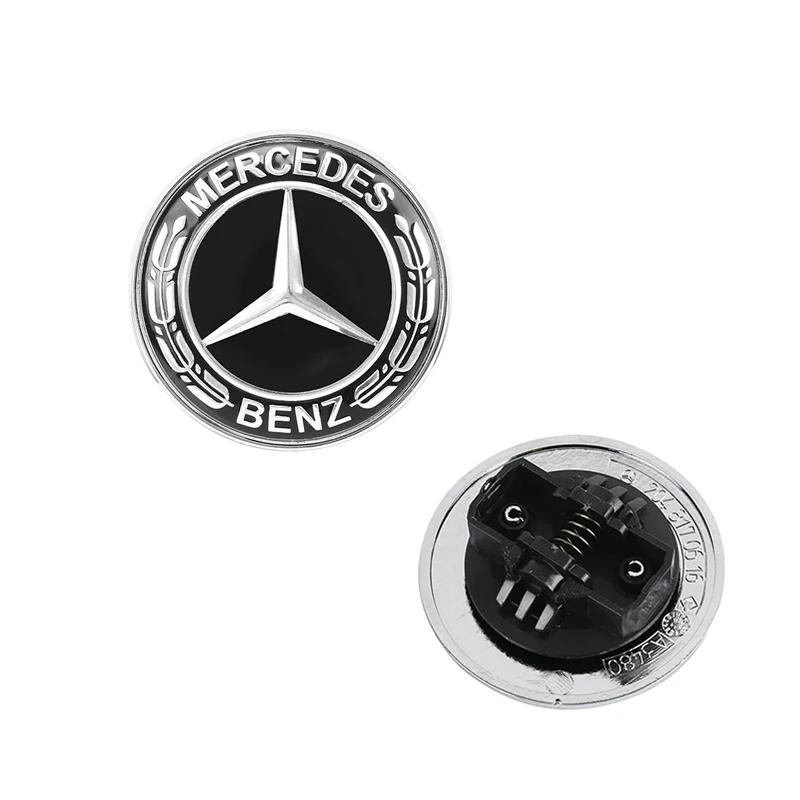 57mm Car Hood Emblem Badge Bonnet Emblem Stickers For Mercedes Benz Brabus AMG W124 W140 W163 W202 W203 W204 W210 W211 W205