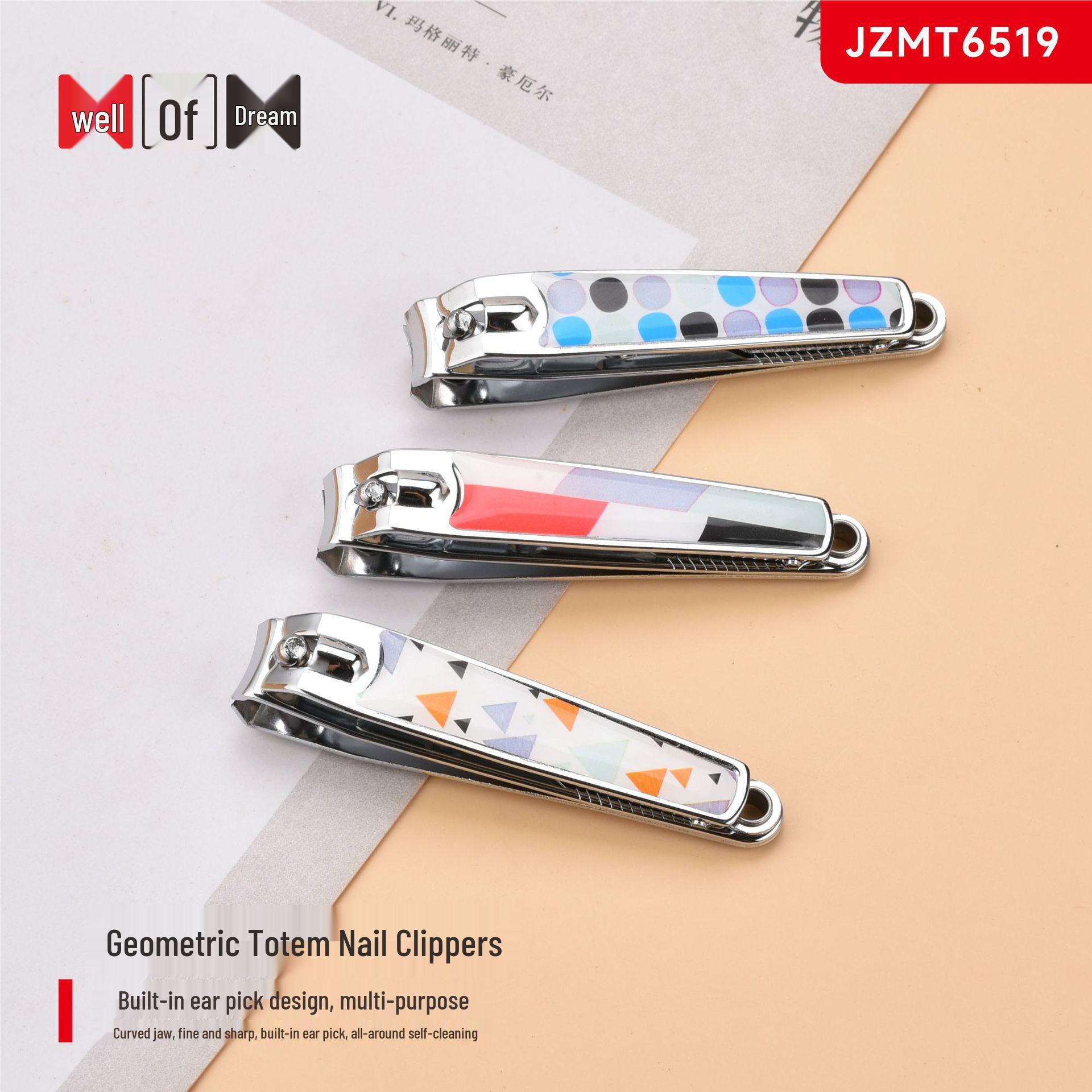 Jindajing Dream Geometric Totem Nail Clippers with Foldable Ear Pick No