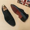 Fashion 2025New Male Lace-Up Pointed Toe Oxfords Shoes Casual Leather Flat Designer Club Shoes Classic Comfy Wedding Dress Business Shoe