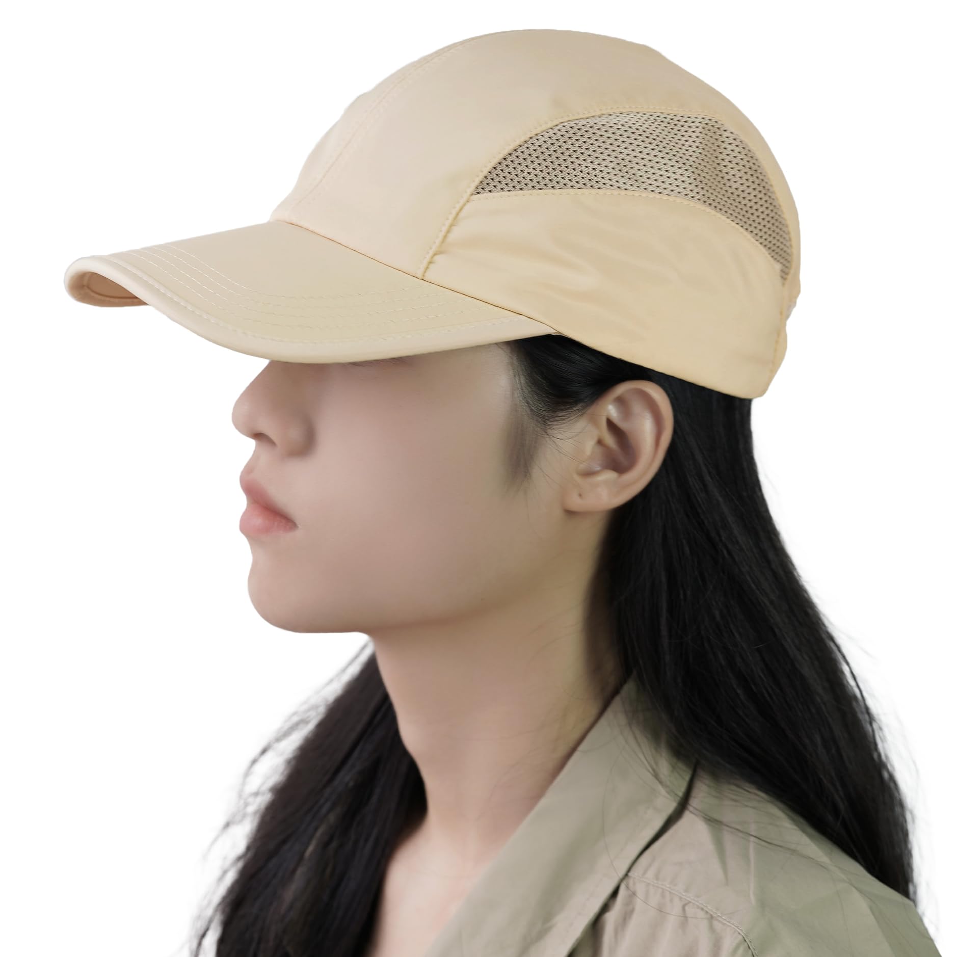 

Croogo Mesh Perfect for and and Men s Cap, Running, Tennis, Golf, Summer, Quick-Drying, Thin, Ultra-Lightweight (G-DCP2403-Beige)