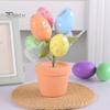 Jajko wielkanocne Bonsai Kolorowe symulowane jajko wielkanocne Roślina doniczkowa DIY Piankowe jaja króliczka do dekoracji wnętrz
