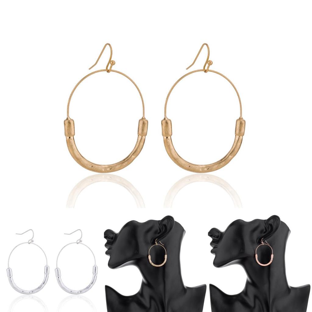 Fashionable Alloy Geometric Earrings Stylish Womens Street Style Accessories