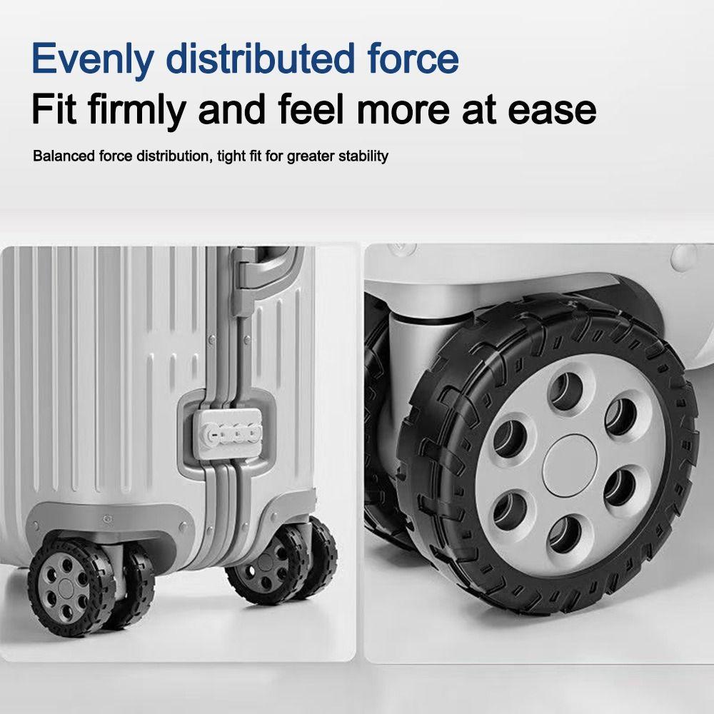8Pcs Silicone Luggage Wheels Protector Cover Reduce Noise Shock Absorption Suitcases Wheel Protection Rings Anti-slip