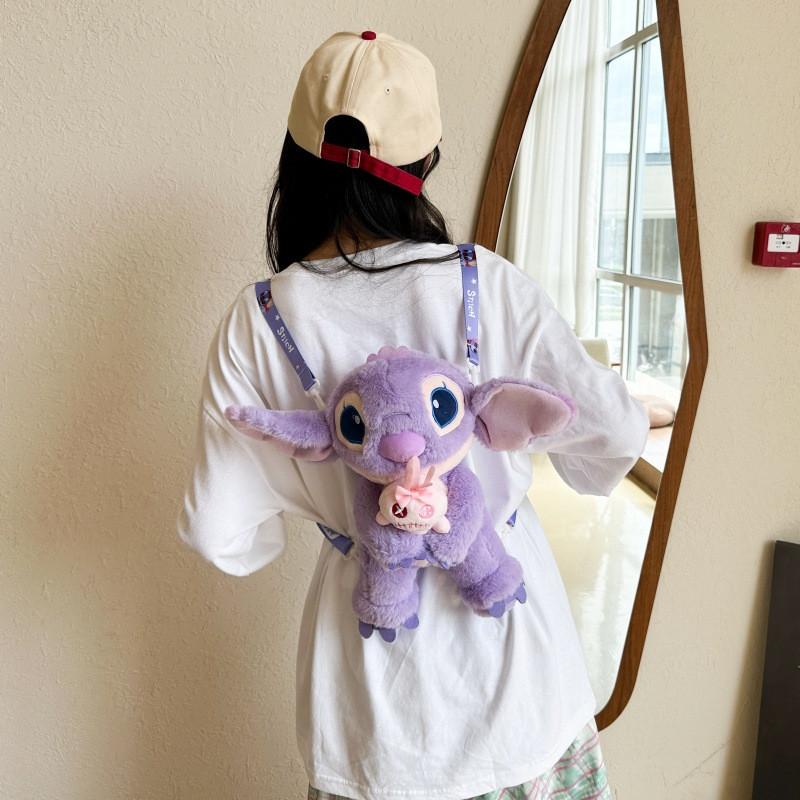 Stitch Angel Niedlicher Plüschrucksack Mit Cartoon-Design Für Den Täglichen Gebrauch