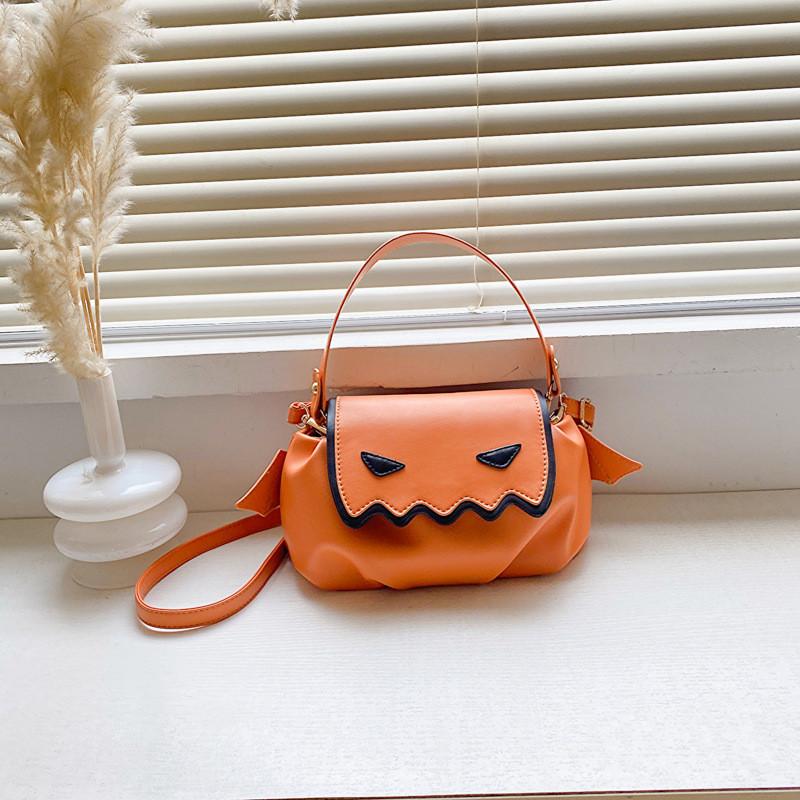 Ielgy Funny Halloween Fashion Cute Pumpkin Unique Gothic Style One-Shoulder Messenger Bag