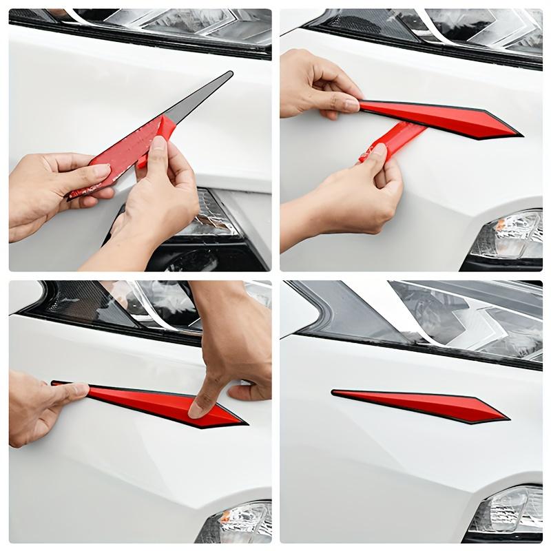 8pcs Car Door Anti-collision Strips, Rear Bumper Protector, Rearview Mirror Anti-collision Stickers, Door Edge Scratch