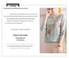 Elegant Long Sleeve Chinese Style T-Shirt for Middle-Aged and Elderly Women - Spring Patterned Elastic Top