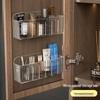 Wall-Mounted Jewelry Rack: Mirror Cabinet Door with Necklace, Bracelet, and Earring Hooks