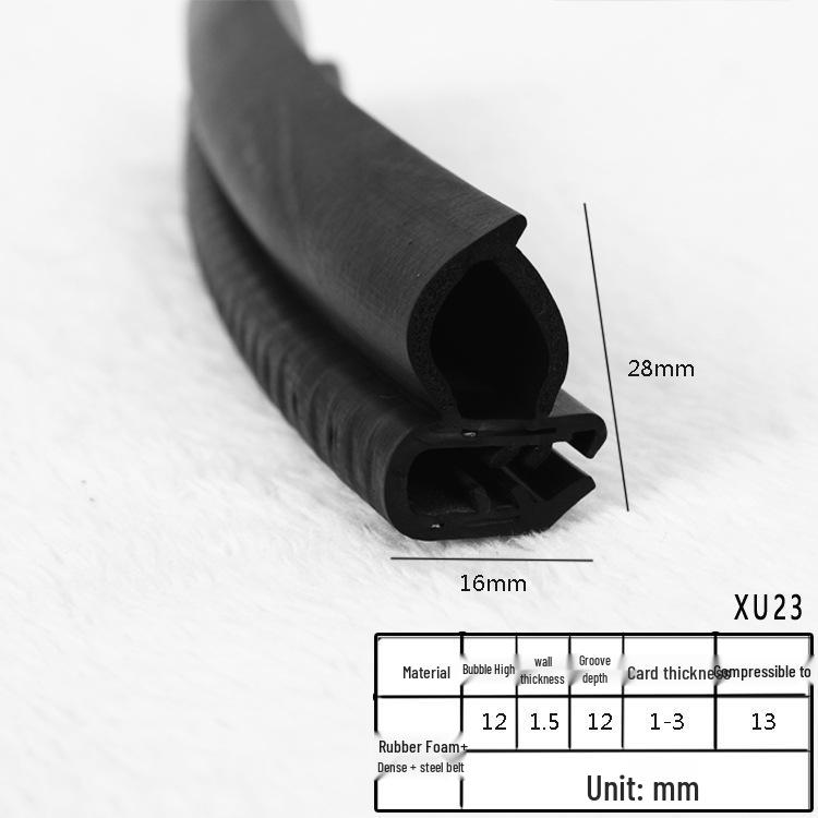 High-Temperature Resistant U-Shaped Rubber Sealing Strip for Dustproofing Electrical Cabinets and Car Doors